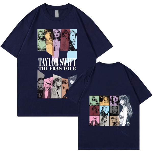 Unisex Taylor Swift Fan T-paita Tryckt T-paita Skjorta Pullover Vuxen Collection Taylor Swift T-paita navy blue M