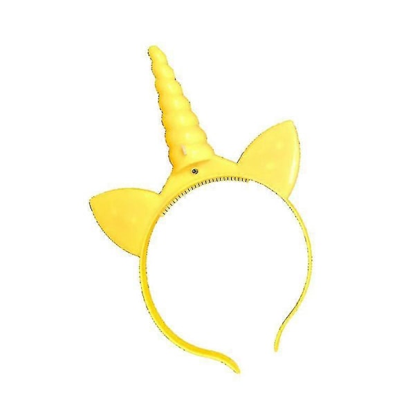 6 st Barn Enhörning Blinkande Hårband Öron Lysande Hårband Huvudbonad För Cosplay Kostymfest (slumpmässig Färg)
