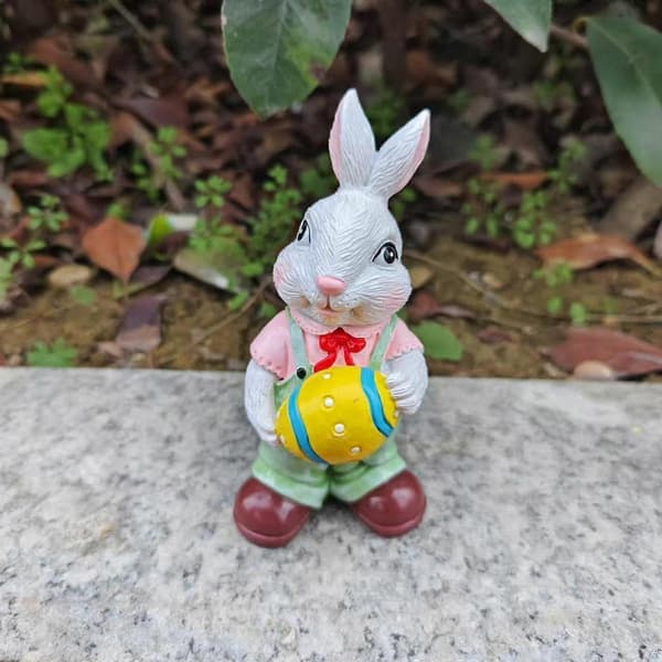 3 stk. Påskeharepynt Hare Egg Figur til Hjem Feehage Plen
