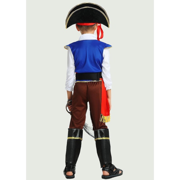 Europæisk og amerikansk Halloween-figur imiteret festrekvisitter Kostume Cosplay Pirates Of The Caribbean Napoleon Little Pirate Høj kvalitet XL