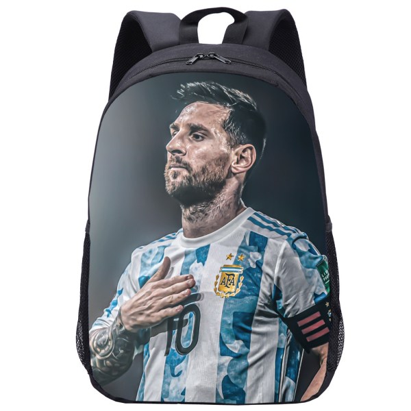 17 tums Messi skolväska med stor kapacitet ryggsäck