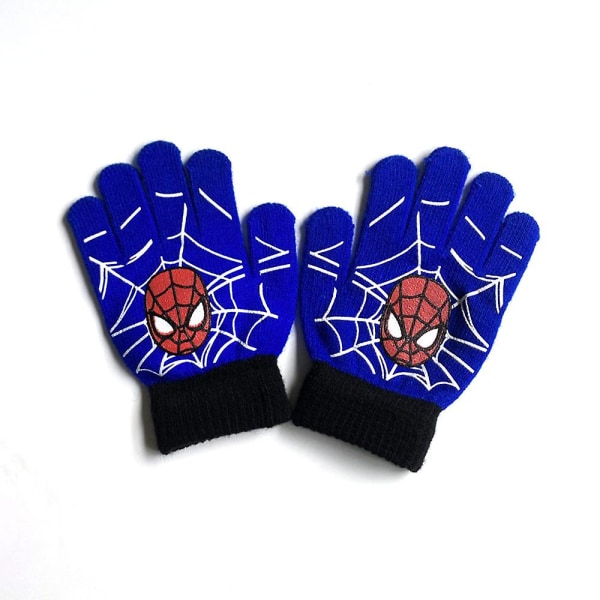 Spiderman Barn Pojkar Helfingerhandskar Varm Vinterstickad Thermal Vantar Barnpresenter style 4