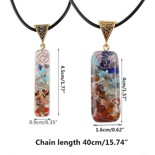 7 Chakra Regnbåge Orgon Kristall Hängsmycke Halsband Justerbar Energi Generator