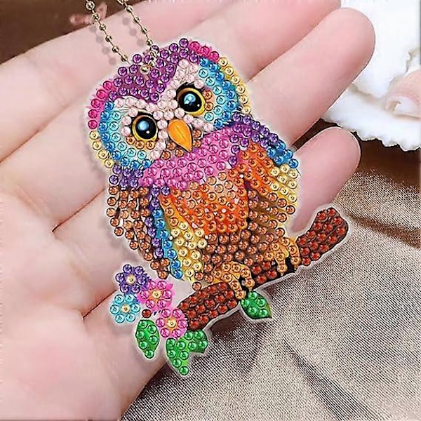 Diamond painting nøgleringe DIY Diamond art nøgleringe Fuld Drill