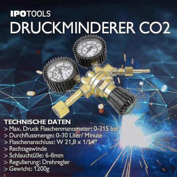 Tryckreducerare Argon/co2 Inert Gas Tryckregulator För Mig/mag Svetsenhet