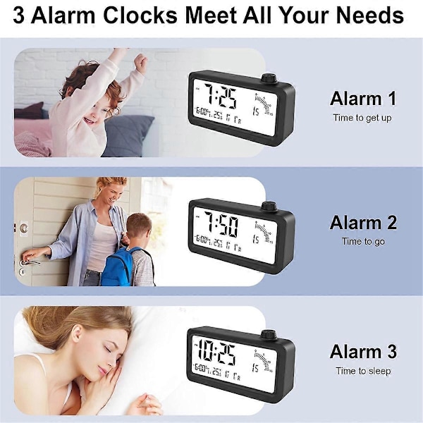 Digital Väckarklocka Visuell Timer Dubbel Display Nedräkning