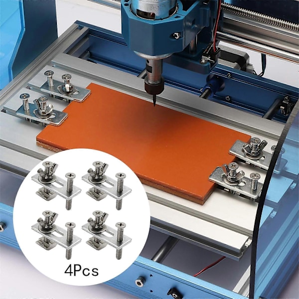 Graveringsmaskin Pressplate Klemme 4 stk for Bordsager Freser Trebearbeiding