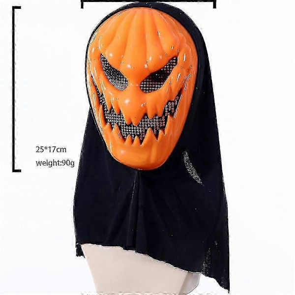 Läskig Pumpa Mask Kostym Halloweenfest Helhuvudsmask Utklädnad Cosplay Rekvisita