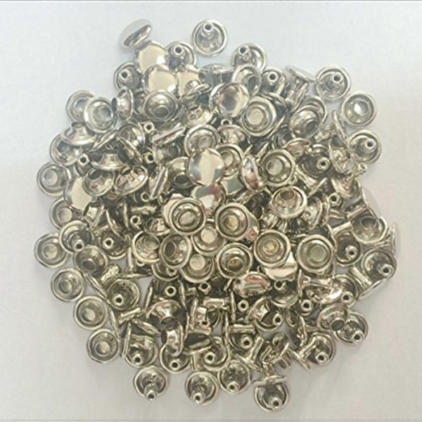 200 st DIY-nitar Nitar Nitar Metallplatta - Silver