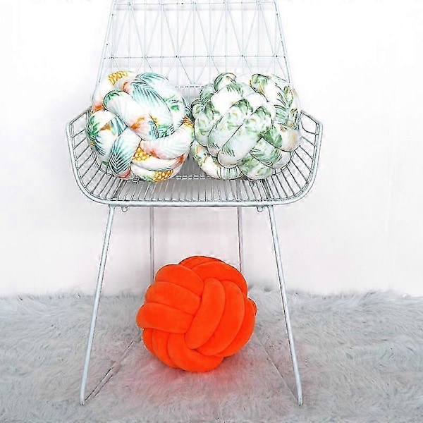 Liten Knutepute Sofa Dekorativ Pute Tre-tråds ballpute Rosa