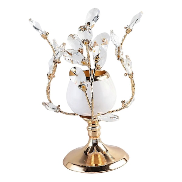 Modern Kristall Ljusstake, Ornament Gåva Festdekor Bordslampa Stativ Metall Romantisk för Bröllopsmiddag Vardagsrum Värmeljus Jubileum