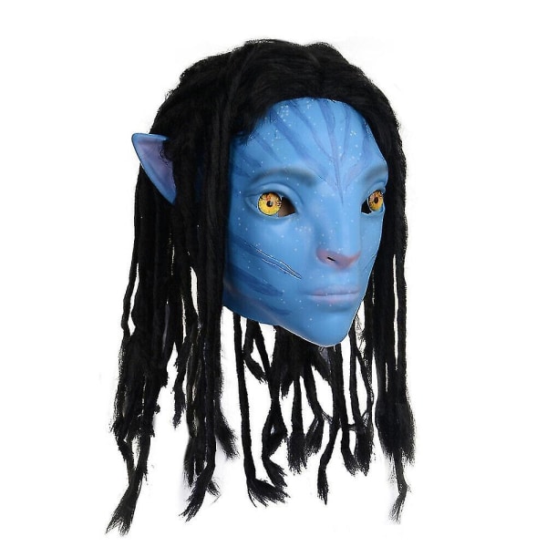 Avatar 2 Cosplay 3D päähine Movie Full Head Latex Mask Naisten Halloween Roolileikki Juhla Fancy Pue Rekvisiitin Womens