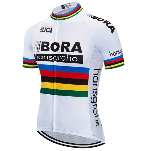 UCI BORA 2023 Kortermet trøyesett for menn Ropa Ciclismo Hombre Sommersykkelklær Triathlon Bib Shorts Dress Sykkeluniform Orange Asian size - S