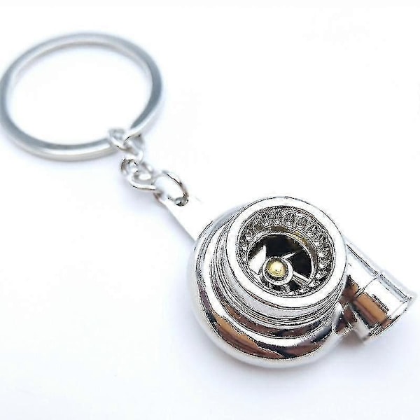 Nøkkelring i metall til bil, lydturbo, vanlig lager, roterende modell, turbin, turbo ring, nøkkel, turbo formet - mxbc