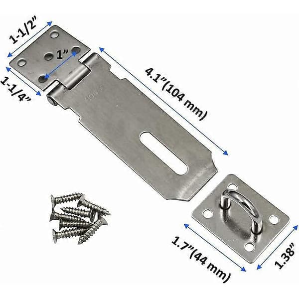 3-pak 10,5 cm rustfri stållåse med skruer