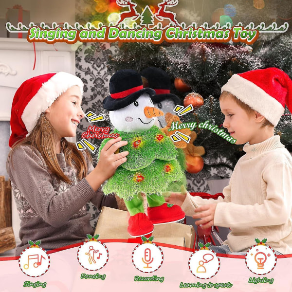 Elektrisk juletræ plyslegetøj Syngende og dansende juletræslegetøj