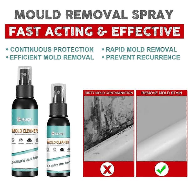 Effektiv mögelspray, tar bort mögel från envisa fläckar, 100 ml