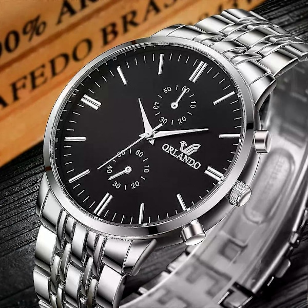 Nya herrarmbandsur lyxmärke Orlando herrkvartsklockor herr business herrklocka gentlemän avslappnad mode armbandsur het