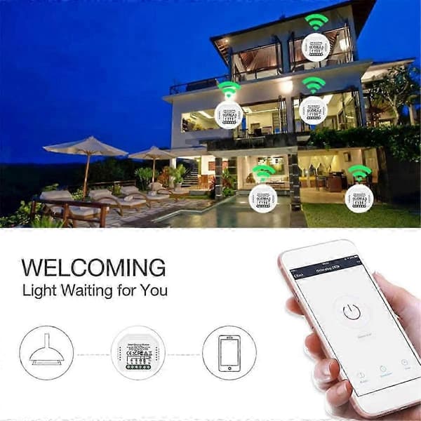DIY Smart WiFi LED Dimmer Switch 2-vägsbrytare Röstdimning Smart Switch för Smart Life Alexa Tuya A