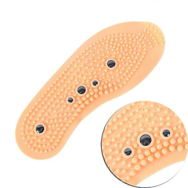 2 Par Magnetiske Terapi Såler Pustende Massasje Såler 28.5*9.5CM