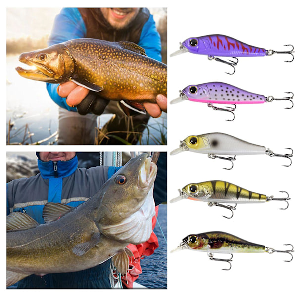 68mm 6.9g Kalastus Minnow Vieheet 3D Elävä Keinotekoinen Kova Kalastus Uppoviehe Crankbait Swimbait L