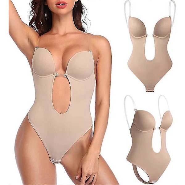 Plunge Rygløs Formende BH, Shapewear U Plunge, Push Up BH til Kvinder