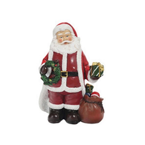 Dekorativ Santa Figur, der Holder Gaver, Lille Figur, Harpiks Skulptur, Indendørs og Udendørs Julepynt
