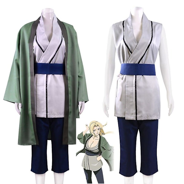 Tsunade Cosplay -asu Hokage Tsunade Anime Cosplay Tytöille Naisille Aikuisille Halloween-asu Japanilaiset sarjakuvalahjat S