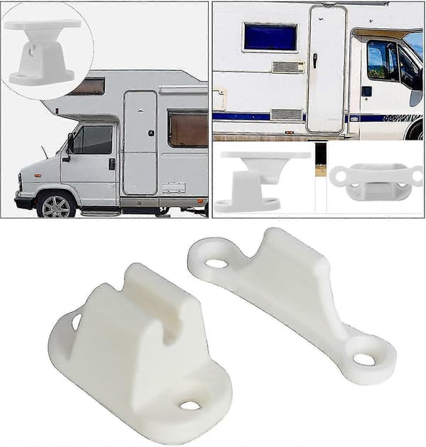 Formet Nylon Dørstopper Holder Til Autocamper Campingvogn - Hvid_s