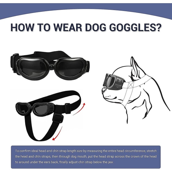 Hundglasögon Liten ras,hundsolglasögonglasögon,Uv-skydd Hundsolglasögon för katt, valp utomhuskörning Black