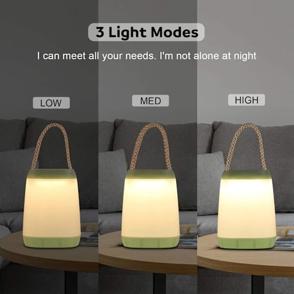 LED Campinglys 2-pakning, Bærbare LED Teltlys, 3 Moduser