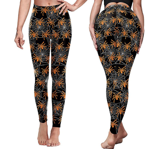 Treningsleggings for kvinner Magekontroll Halloween Yogabukser Høyt midjet trykte Leggings for kvinner style 7 M