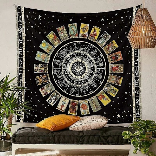 -Tarot Divination Väggbonad - Abstrakt Konst - Psykedelisk Väggdekor för Sovrum, Vardagsrum, Studentrum