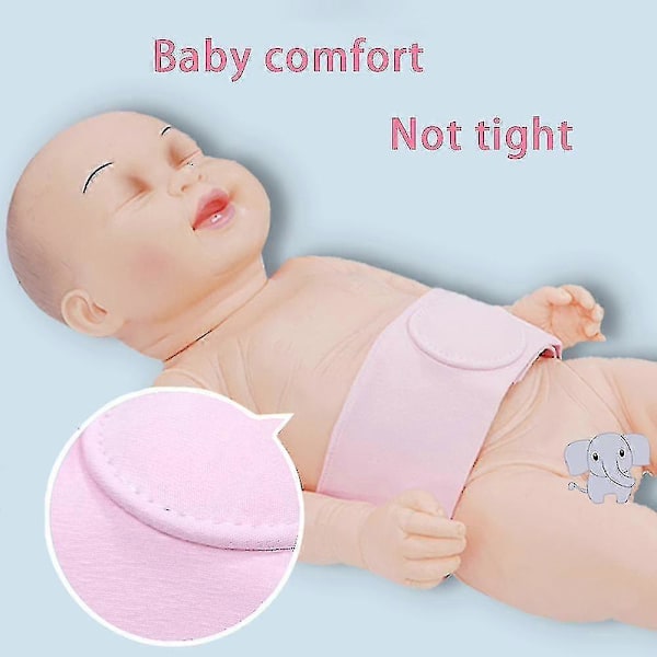 2 st Baby Navelbråcksbehandling Bälte Spädbarn Barn Elastiskt Navelskyddsbälte