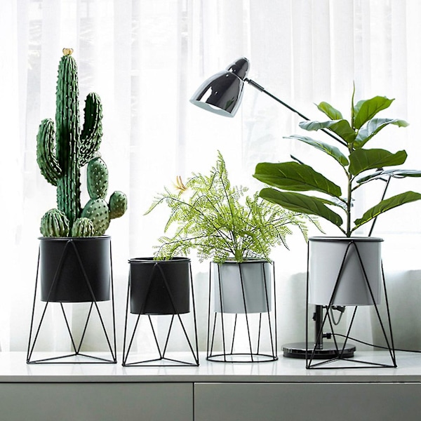 Nordisk Stil Geometrisk Rund/Trekant Jern Succulent Plantning Blomsterpotte Kaktus