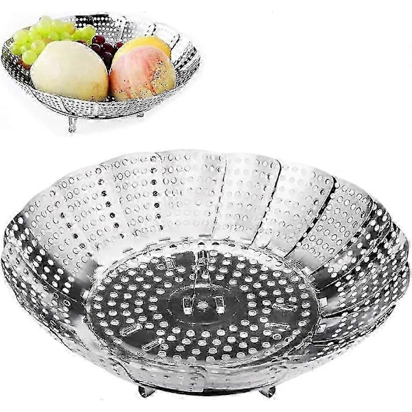 Grøntsagsdamper med dampindsats i rustfrit stål