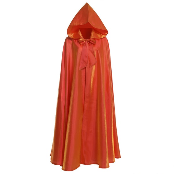 Halloween kostym medeltida mantel mantel orange XXL