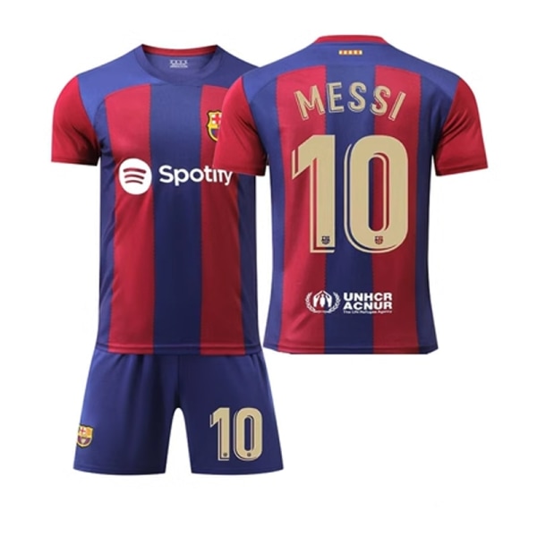 【Certifiering major】 Messi Fotbollskläder Miami International Jersey Argentina 10 Fotbollströja Set Hemma/Borta tröja Match Trai 4 26