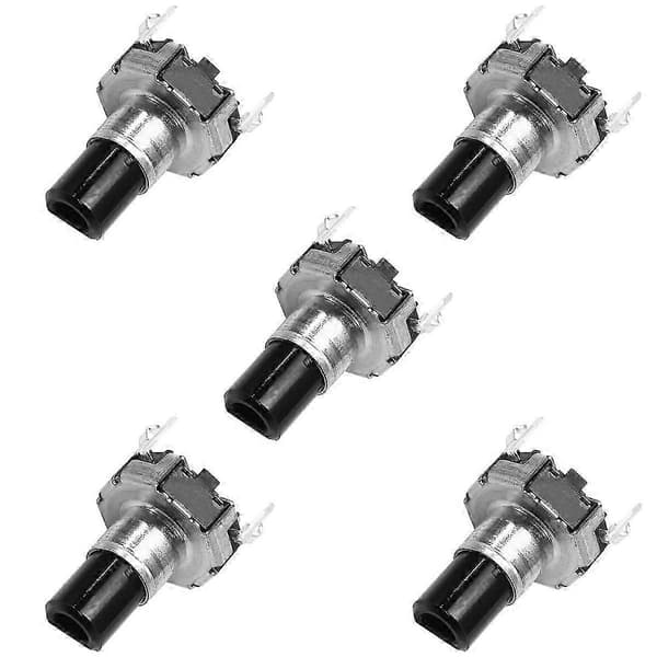 5 stk. EC12D1524403 Bil Navigation CD Volume Encoder med Trykknap Switch EC12 Rund Type 30 Positioner