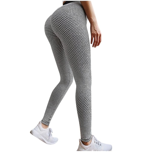 Tflycq Womens Stretch Yoga Leggings Fitness Löpgym Sport Full Längd Active Pants Gray L