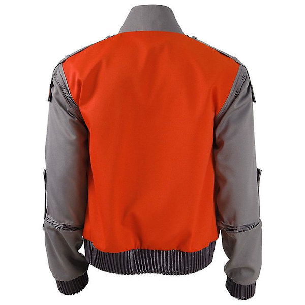 Cosdaddy-elokuva Takaisin tulevaisuuteen Cosplay Marty Mcfly Oranssi punainen takki aikuisten miesten Halloween-karnevaaliasu Red XXL
