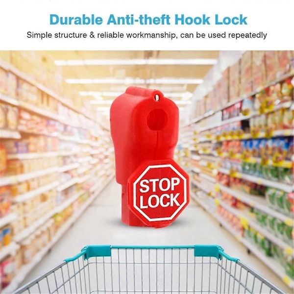 100 st 6 mm Stöldskydd Lås Enhet Peg Hook Stop Lock Röd