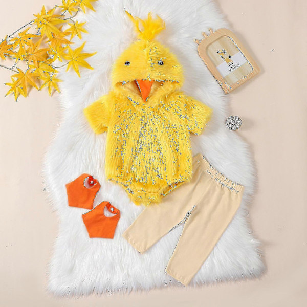 Kyllingekostume til småbørn, baby kyllingekostume til småbørn og børn - you