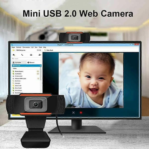 Full HD Webcam 1080P USB Webkamera Med Mikrofon USB Plug and Play Videoopkald Web Cam Til PC Computer Desktop Gamer Webcast