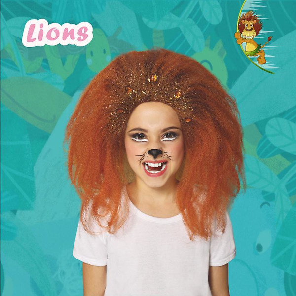 Child Lion Mane Animal Lion Peruukki Halloween Carnival Prop