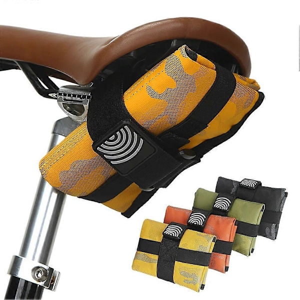 Cykelsaddeltaske Værktøjssæt Sædehynde Taske Letvægts Cykelsaddeltaske Foldbar Ridehynde Taske Cykel Hale Bag Bagagebærer, sort