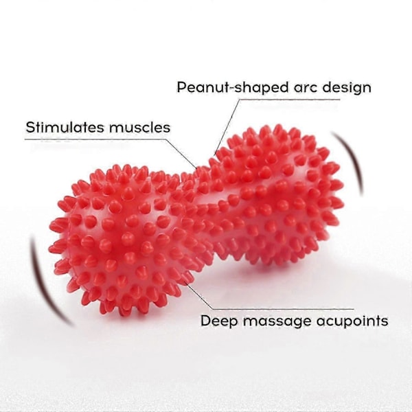 PVC Jordnötsformad Spikig Massageboll Fasciaboll för Utomhus- och Inomhus Träningsövningar