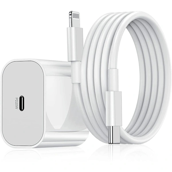 30W virtalähde kahdella kaapelilla (USB-C–Lightning + USB-C–USB-C)