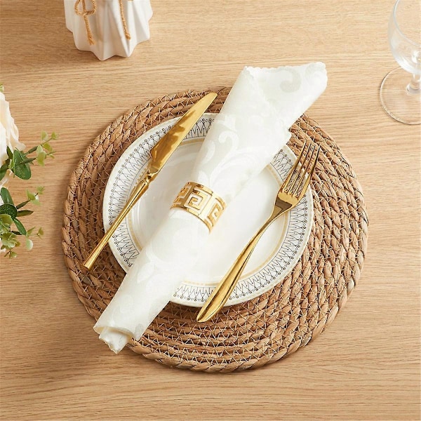 Pyöreät kudotut tabletit, 10 kpl, 30 cm Boho rottinkitabletit, käsin kudotut tabletit, ruokapöydälle