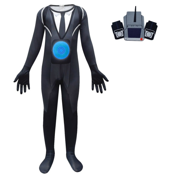 Skibidi Toilet Cosplay Kostume Tv Mand Kamera Mand Kostume Spil Skibidi Dop Ja Ja Ja Toilet Halloween Jumpsuit Til Børn Gaver A 160